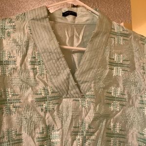 Pakistani/ Indian Sapphire Light blue embroidered kurta